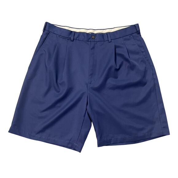 PGA Tour Men’s Athletic Shorts Navy Pleated Front Golf Size 38 - Picture 1 of 12